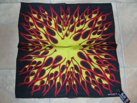 Flames, plamene, Šatka 100%bavlna, cca.52x52cm 